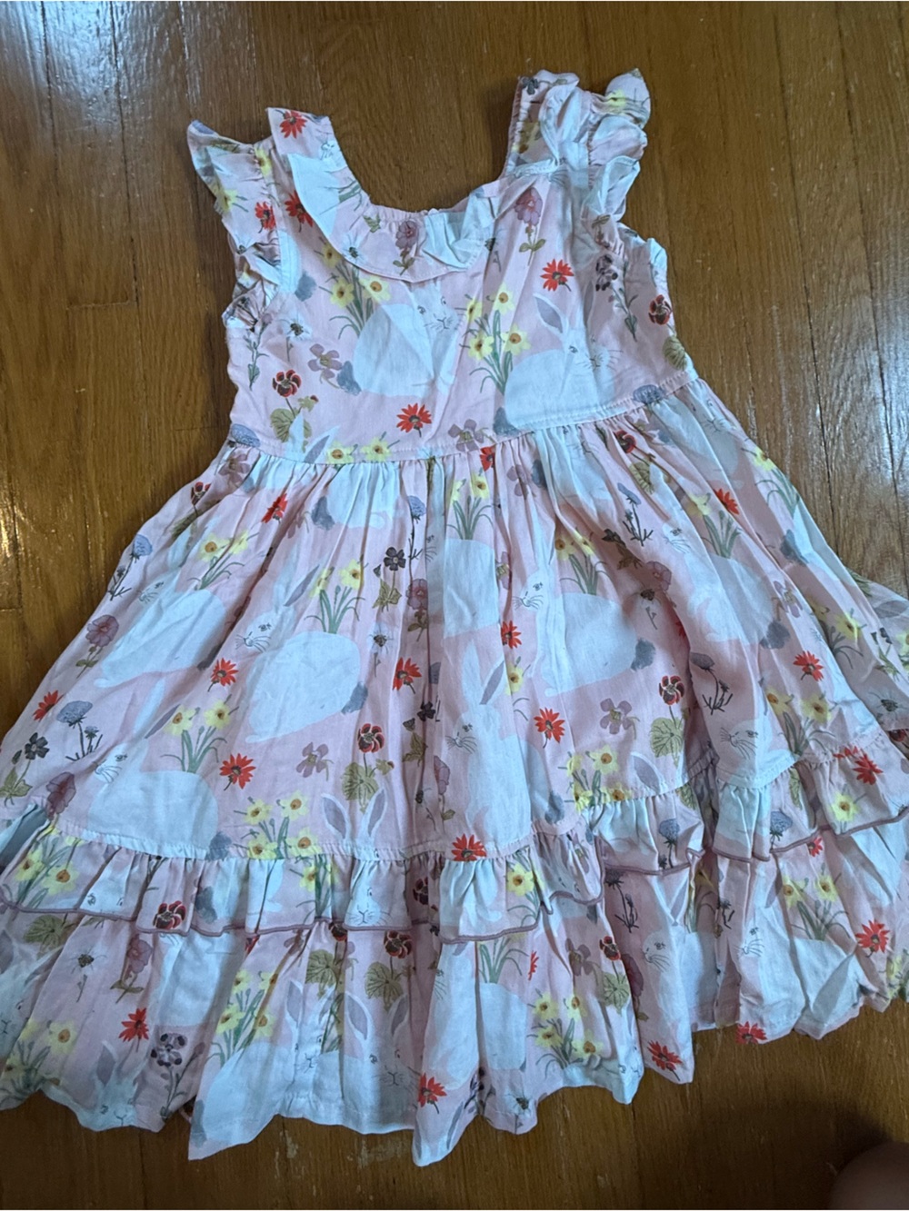 Pink chicken, Easter dress